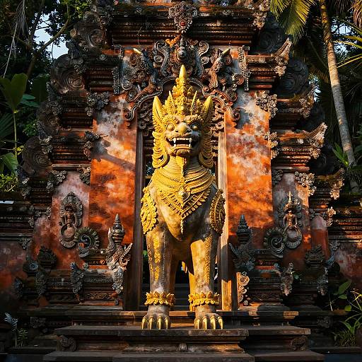 Five-Tails Mythical Guardian at Gateway