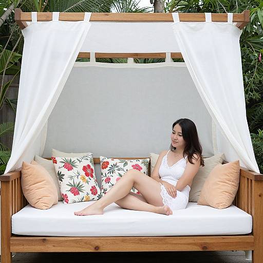 Serene Outdoor Lounge with Canopy