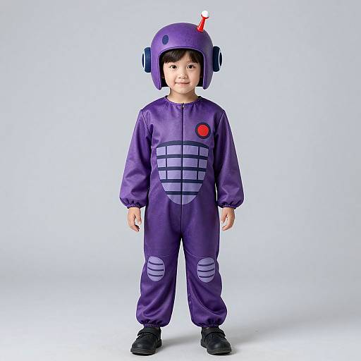 Purple Robot Costume for Kids