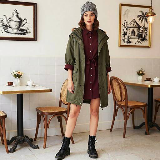 Urban Boho Woman in Mediterranean Tea Room