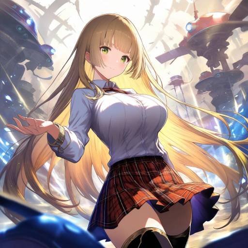 Illustration of Anne (shingeki no bahamut), shingeki no bahamut in the style of Tachikoma (mousou teikoku)