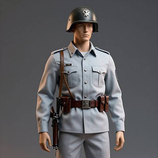 Detailed Military Mannequin in Uniform