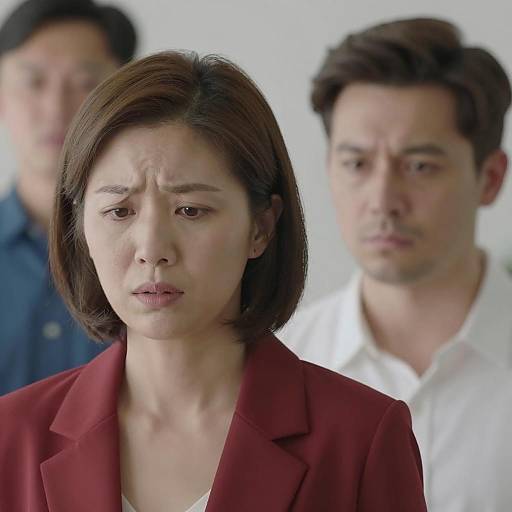 Intimate Close-Up of Concerned Couple