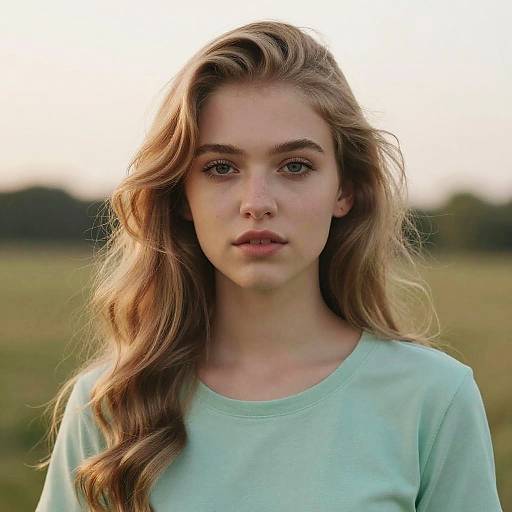 Hyper-Realistic Portrait of Fair-Skinned Girl