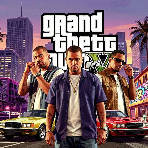 GTA V Style Trio Metropolis Art