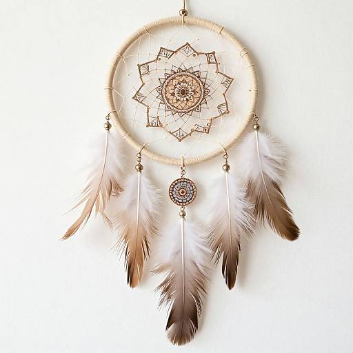 Intricate Heart-Shaped Dreamcatcher Art