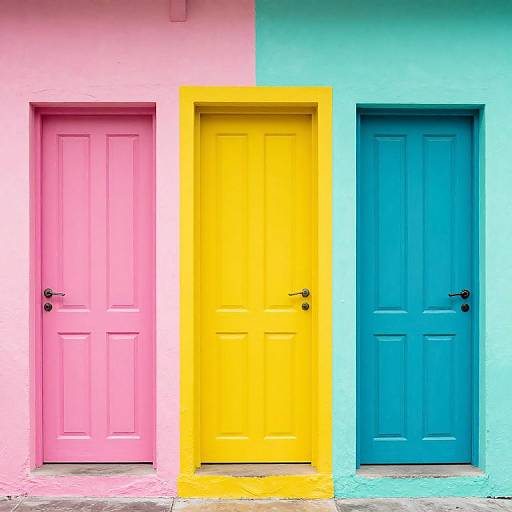 Vibrant Contrasting Colored Doors