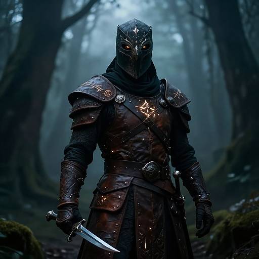 Masked DND Ranger in Enchanted Forest