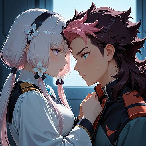 Illustration of Guel jeturk, gundam in the style of Ica