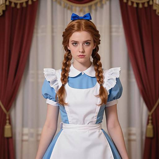 Young Woman in Alice in Wonderland Costume