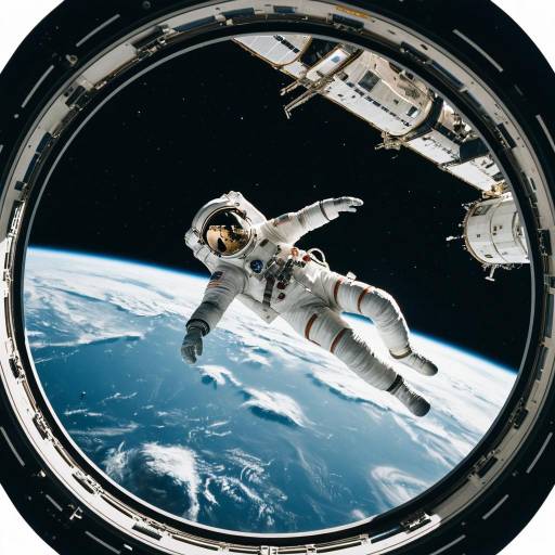 Astronaut Floating Outside Space Station