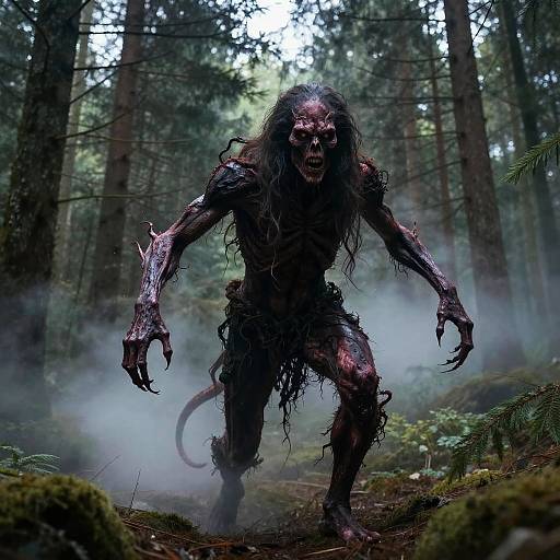 Spectral Skin Walker in Pine Forest