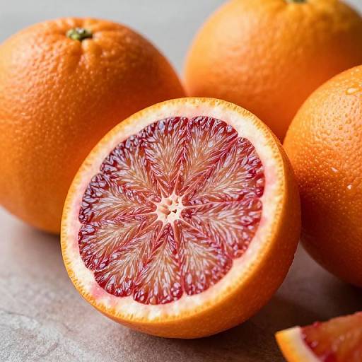 Vibrant Blood Oranges Close-Up