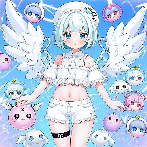 Illustration of Amemiya nazuna, vshojo in the style of Mamemochi