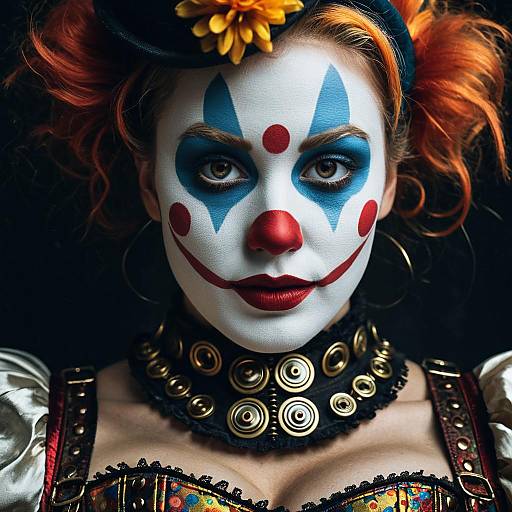 Vintage Clown with Steampunk Corset