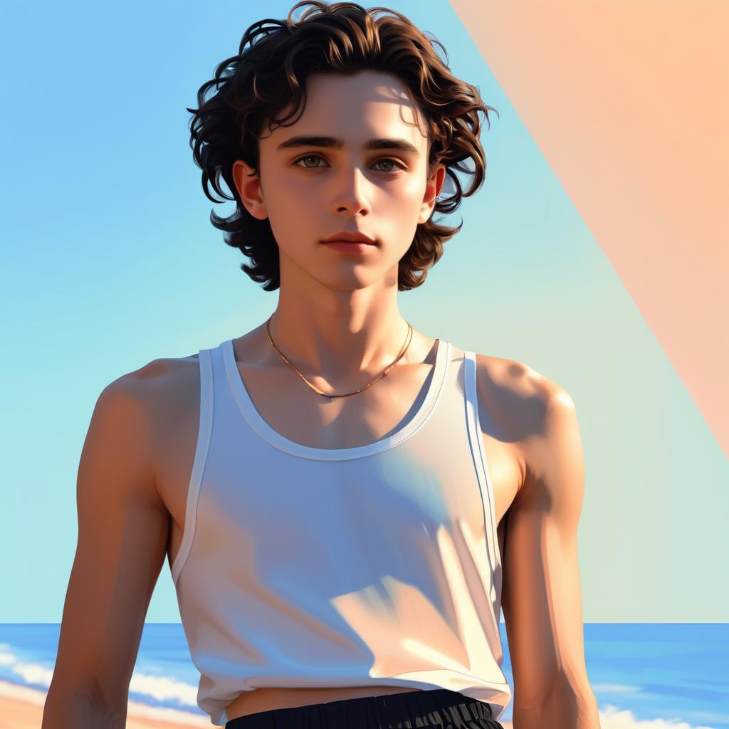 Elegant Portrait of Timothée Chalamet