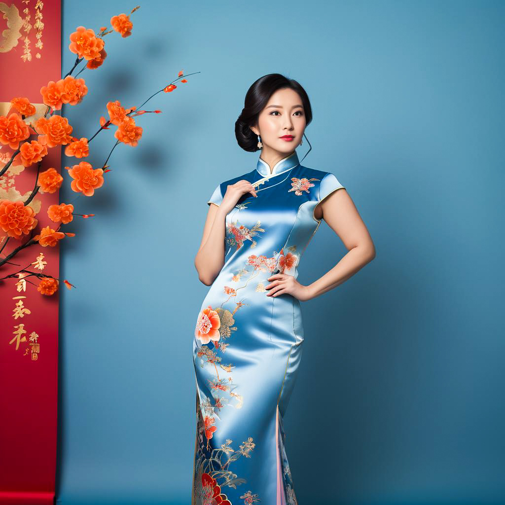 Elegant Mother in Traditional Qipao