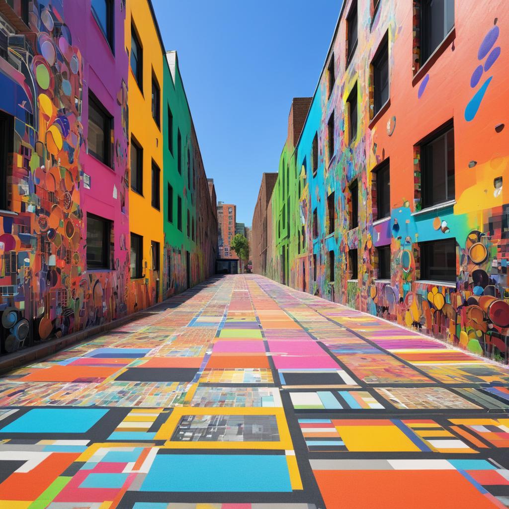 Vibrant Urban Street Art Installation