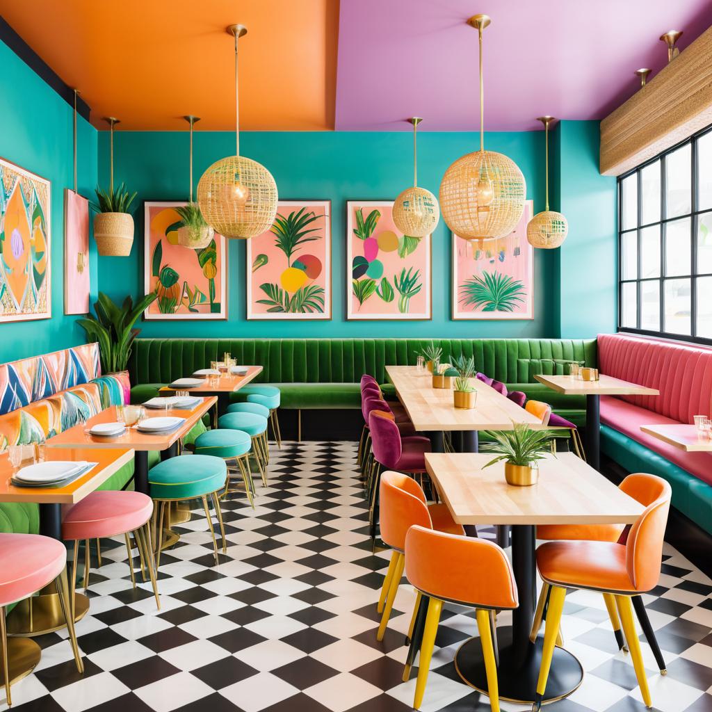 Eclectic Bohemian Restaurant Interior Design