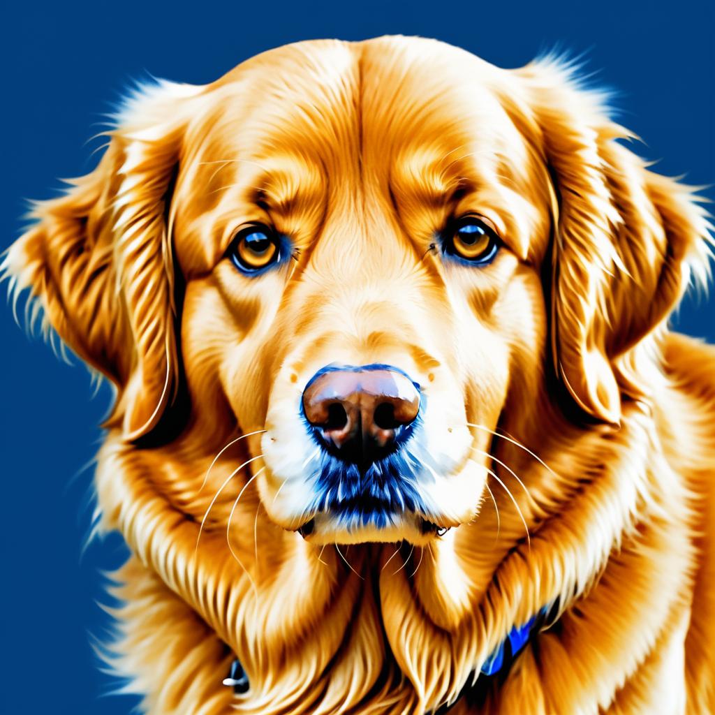 Realistic Portrait of Golden Retriever