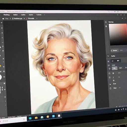 Serene Elderly Portrait Retouching