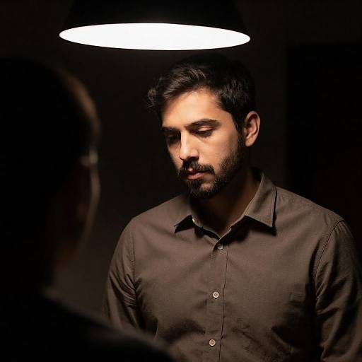 Mysterious Portrait in Dim Lighting