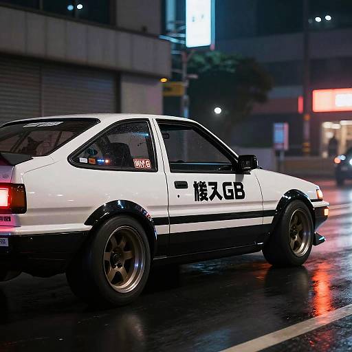AE86 Neon Street Racing Vibes
