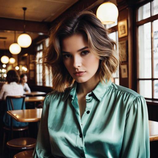 Choppy Layers Hairstyle in Vintage Café