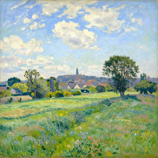 Serene Rural Landscape by Pissarro