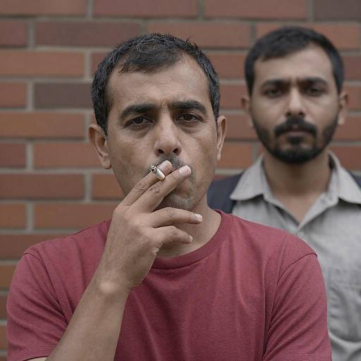 Candid Portrait of Two Men Outdoors