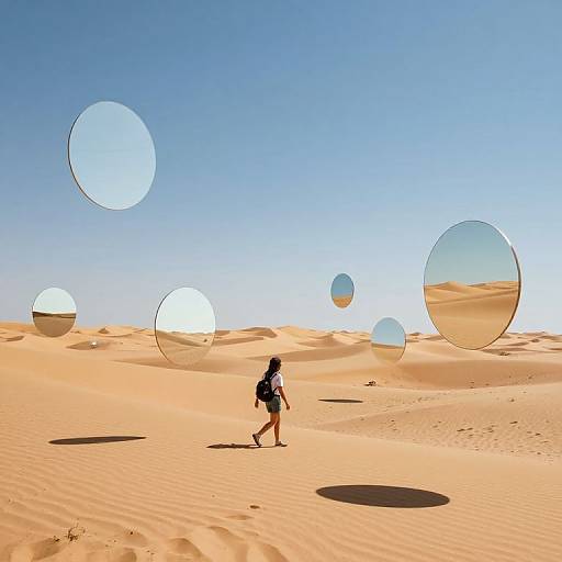Desert of Shifting Mirror Reflections