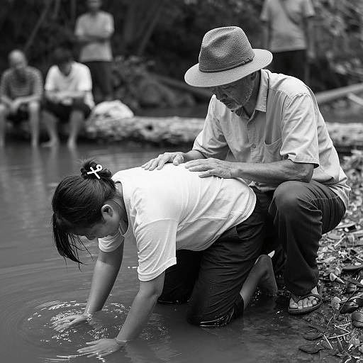 Intimate Moment in a Forest Setting