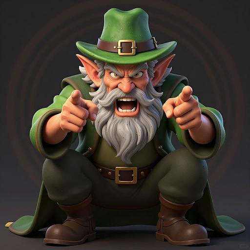 Intense Old Man with Green Hat