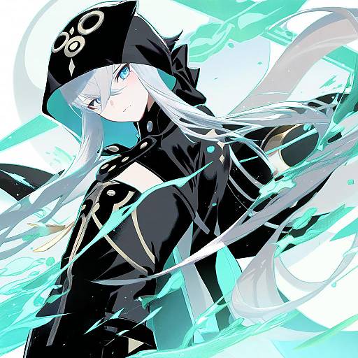 Illustration of Asclepius (fate), fate (series) in the style of Cofffee