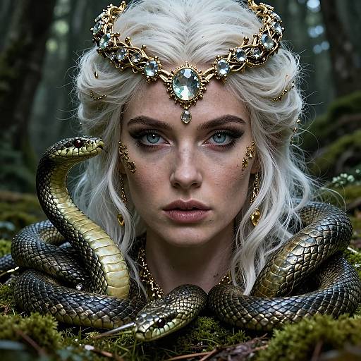 Irish Celtic Goddess with Snakes