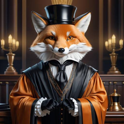 Fox Judge in Elegant Robes