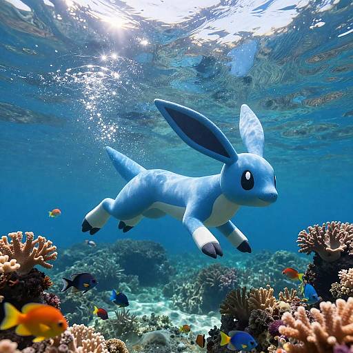 Vaporeon Graceful Underwater Swim