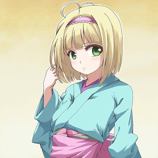 Illustration of Moriyama shiemi, ao no exorcist in the style of Darjeeling (reley)