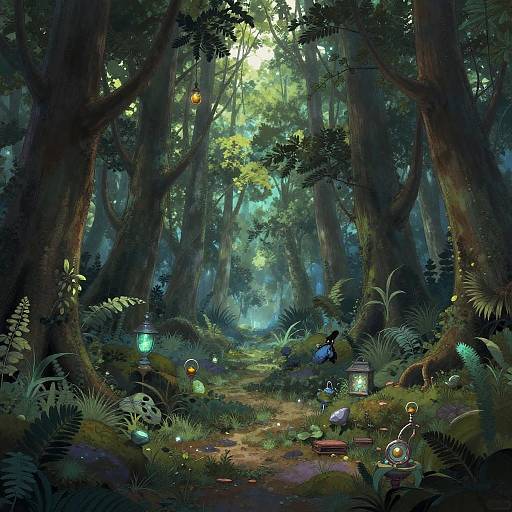 Enchanted Magic Forest Illustration