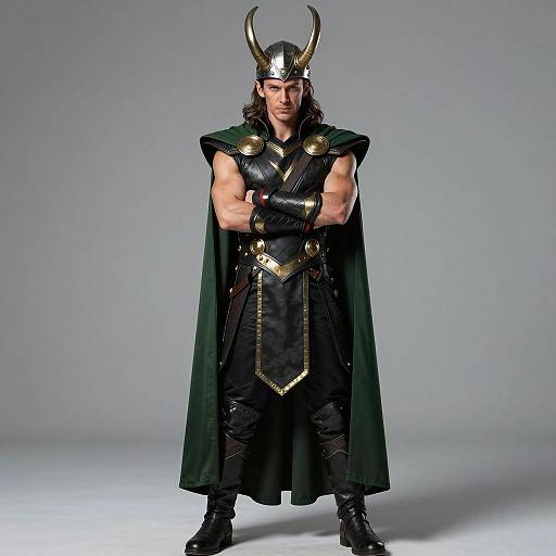 Epic Viking Warrior in Fantasy Costume