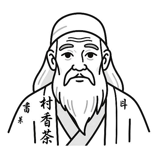 Intricate ASCII Art of Wise Scholar