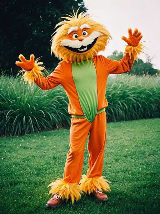 Man in Lorax Costume Outdoors