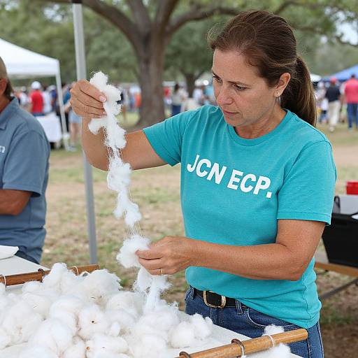 Cotton to Yarn Demonstration at Texas Celebration