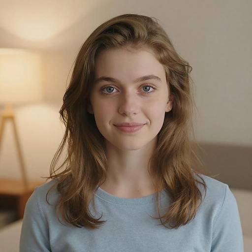 Portrait of Young Woman with Light Brown Hair