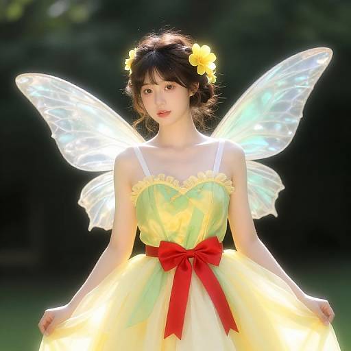 Female Fairy with Floral Adornments