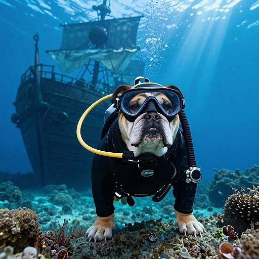 Brave Bulldog Underwater Adventure