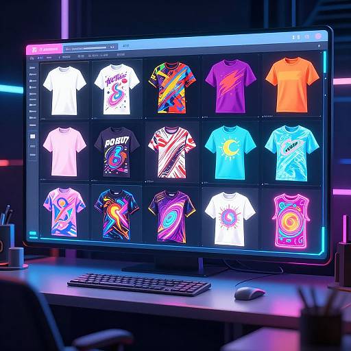 Futuristic AI T-Shirt Design Generator