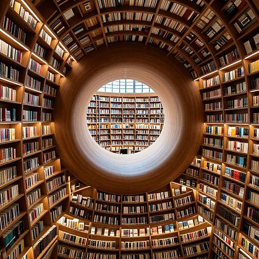 Doughnut-Shaped Library Interior
