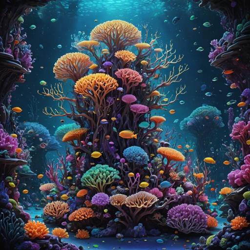 Colorful Tropical Coral Reef Underwater