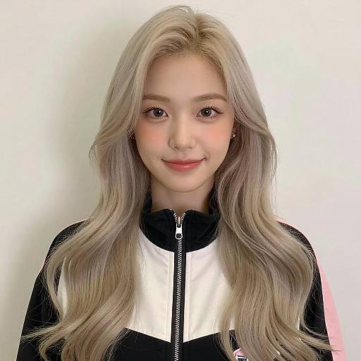 Portrait of Woman with Platinum Hair